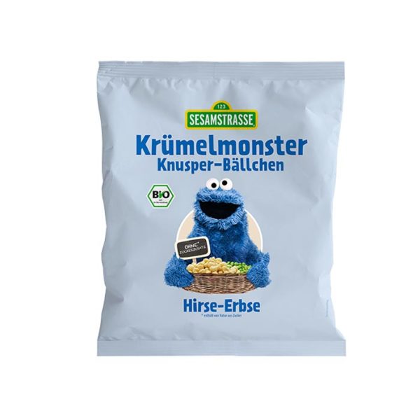 SESAMSTRASSE COOKIE MONSTER SNACK-PUFFS - heilsuval.is